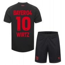 Bayer Leverkusen Florian Wirtz #10 Hemmaställ Barn 2023-24 Korta ärmar (+ Korta byxor)